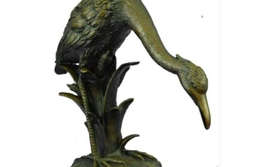 After Bugatti, Marsh Heron Bronze Sculpture