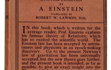 Albert Einstein -- Max Born | Two books on the theory of relativity. London: Methuen, 1920-1924, 2 volumes