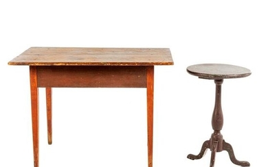 American Primitive Table & Candle Stand
