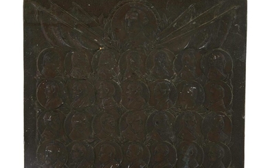 American bronze panel of the American Presidents