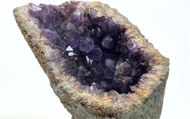 Amethyst Crystal Geode. Natural Mineral Specimen.