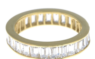 An 18ct gold cubic zirconia full eternity ring.