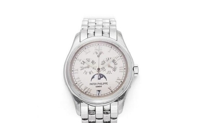 An 18ct white gold Annual Calendar Moonphase