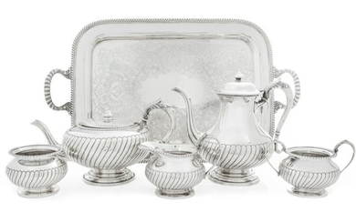 An American Silver Five-Piece Tea and Coffee Service