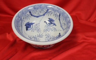 An Antique Japanese Imari Blue and White Bowl