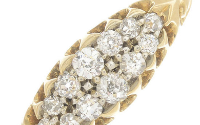 An early 20th century 18ct gold old-cut diamond dress ring.