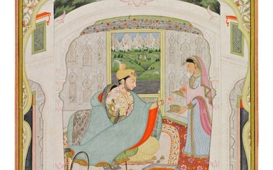An illustration to a Baramasa series: The month of Pausa, School of Sajnu, North India, Punjab Hills, Mandi, circa 1808-10