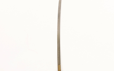 An officer's sword, wootz steel with gold inlay, Persia, later part of the 19th century.