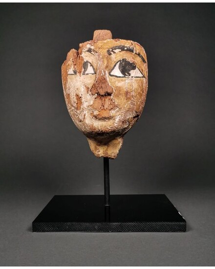Ancient Egyptian Wooden Mummy Mask