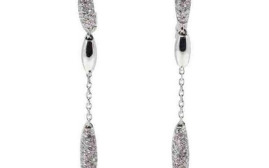 Ancient Handcrafted Dangle Earrings Diamond and