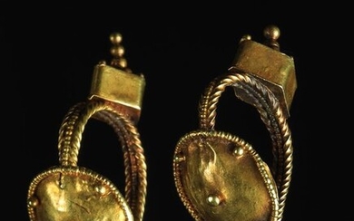Ancient Roman Gold Roman gold earrings - 2.8×2×2.8 cm - (2)
