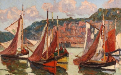André WILDER (1871-1965) "Les voiles" hst sbg 60x81