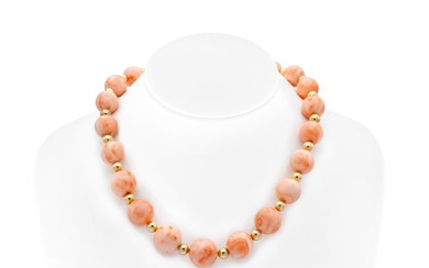 Angel Skin Coral Beads Necklace