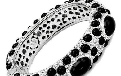 Angelique de Paris Onyx Swarovski Crystal Bracelet