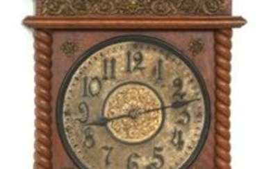 Ansonia "Niobe" Oak Weight Driven Wall Clock