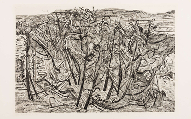 Anthony Gross (1905-1984) Landscape with Juniper (Herman 5801, Reynolds 189)