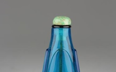 Antique Chinese Sapphire Blue Glass Snuff Bottle
