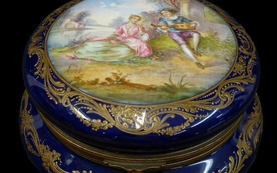 Antique French Sevres Style Covered Box
