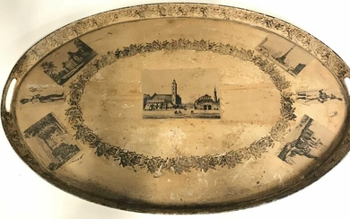 Antique French Toleware Gallery Tray
