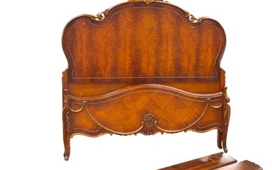 Antique French style carved full size bed