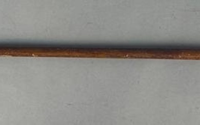 Antique Wood Walking Cane with Sterling Silver Handle