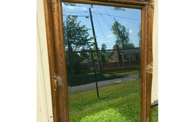 Antique-style Carved Gilt Wood Beveled Mirror