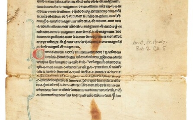 Aristotle, Priora Analytica, in Latin, manuscript on parchment [France/England, thirteenth century]