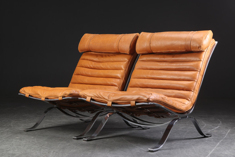Arne Norell. A pair of lounge chairs, Model Ari, recently reupholstered (2)