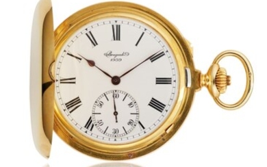 BREGUET, GOLD POCKET CHRONOMETER WITH FUSÉE AND GUILLAUME BALANCE, NO. 1939, CASE AND MOVEMENT ALSO NUMBERED 3706