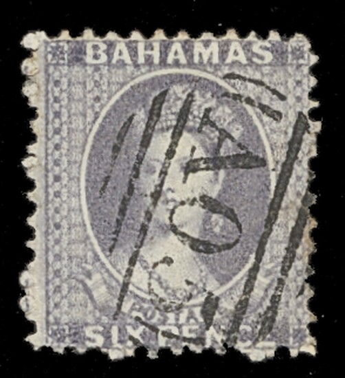 Bahamas 1862 No Watermark Perforated 11½, 12 6d. lavender-grey, a couple of slightly toned perf...