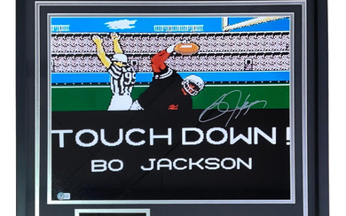 Bo Jackson Signed "Tecmo Bowl" Custom Framed Photo Display with Nintendo Controller (Beckett)