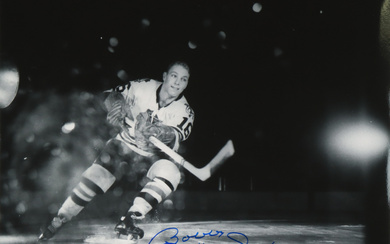 Bobby Hull Signed Blackhawks 16x20 Photo Inscribed "Stanley Cup Champs 1961" (PSA)