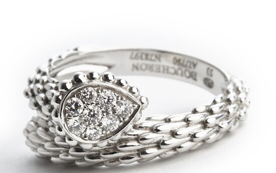 Boucheron: A diamond ring “Serpent Bohème” set with numerous brilliant-cut diamonds, mounted in 18k white gold. D-G/IF-VS. Size 53. Ref. no. JRG01747–53.