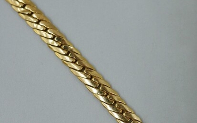 Bracelet en or jaune 18K à maille anglaise.... - Lot 51 - Copages Auction Paris