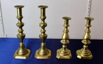 Brass Victorian Candlesticks Holders
