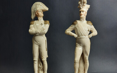 Две фигуры солдат армии Наполеона. Автор Bruno Merli, Capodimonte....