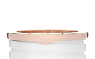 Bulgari 18K Rose Gold White Ceramic B.Zero1 Four-Band Ring 55 7.25