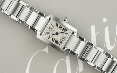 CARTIER TANK FRANCAISE W/ GUARANTEE PAPERS REF. 2384 CIRCA...