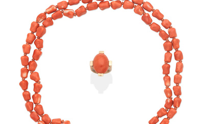CORAL NECKLACE AND RING (2)