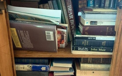 Cabinet lot of miscellaneous books