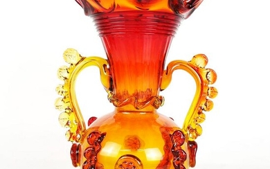 Carnival Glass Flare Rim Vase