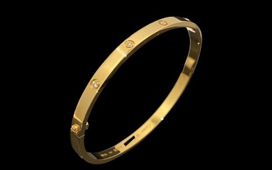 Cartier Love Bracelet 18k Yellow Gold 10 Diamond Small model Size 18