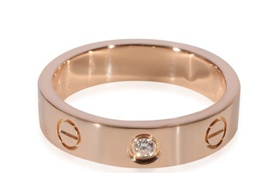 Cartier Love Diamond Wedding Band in 18k Rose Gold 0.02 CTW