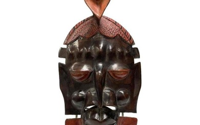 Carved Mid 20th Century African Mask