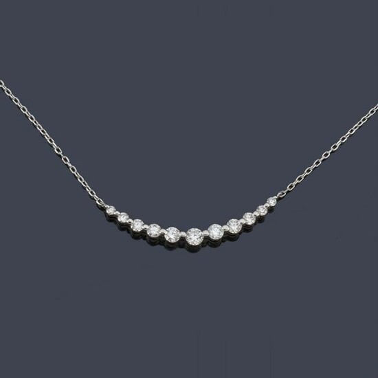 Chain with gradient diamonds of approx. 0.50 ct in