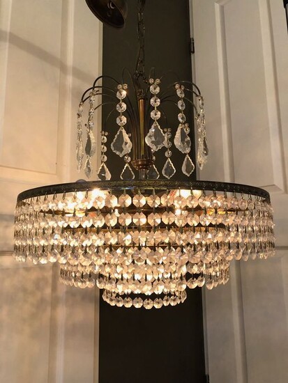 Chandelier - Empire Style - Copper, Crystal