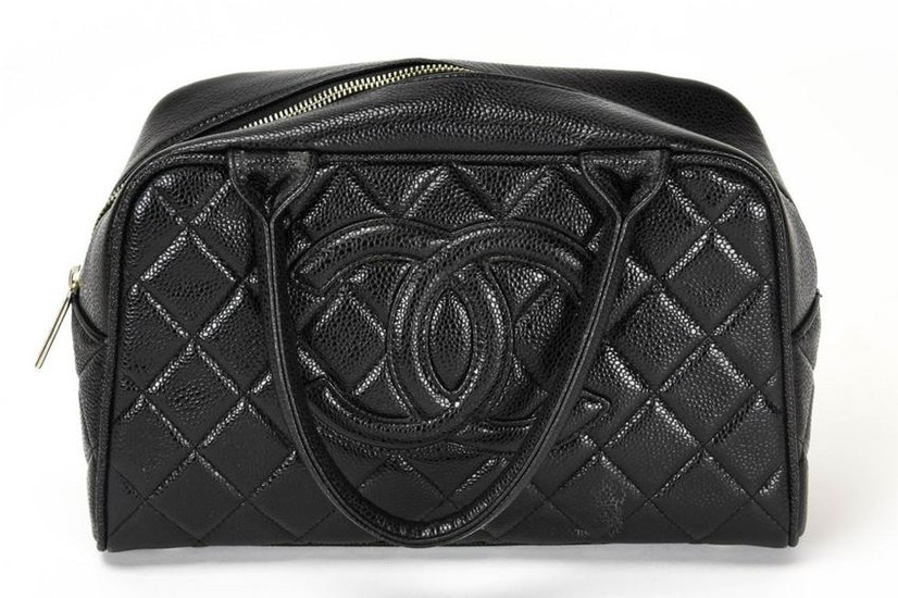 Chanel Style Leather Quilted Purse / Handbag