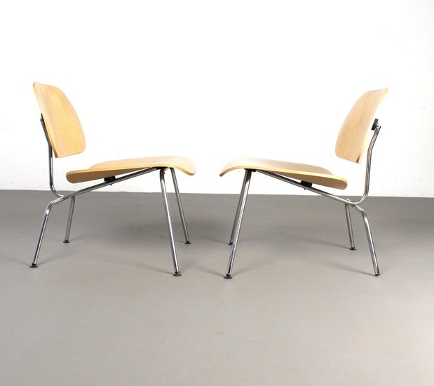 Charles & Ray Eames, Paar Sessel LCM aus der Plywoodgroup von Vitra (2)