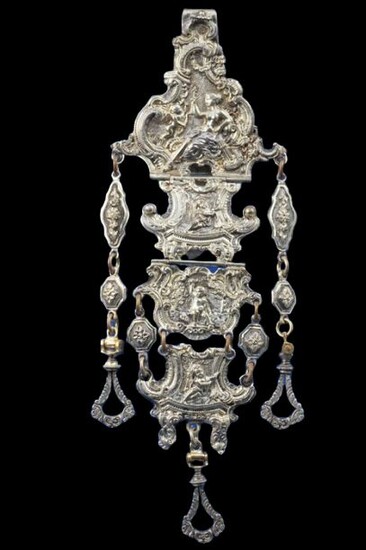Chatelaine for watch - Silver plated - Early 19th century
