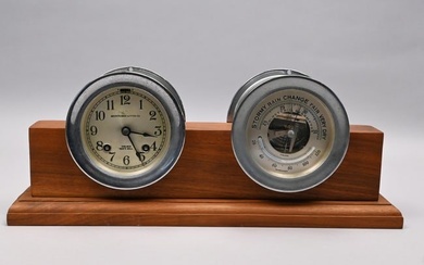 Chelsea Ship's Bell Clock and Barometer Desk Set